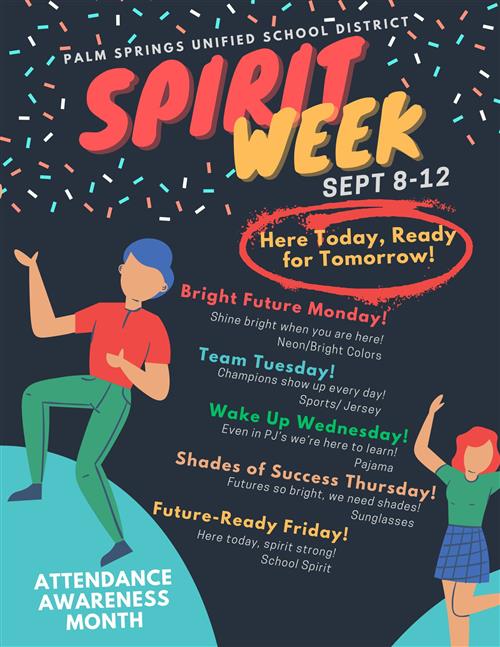 Spirit Week Sept 8-12, 2025